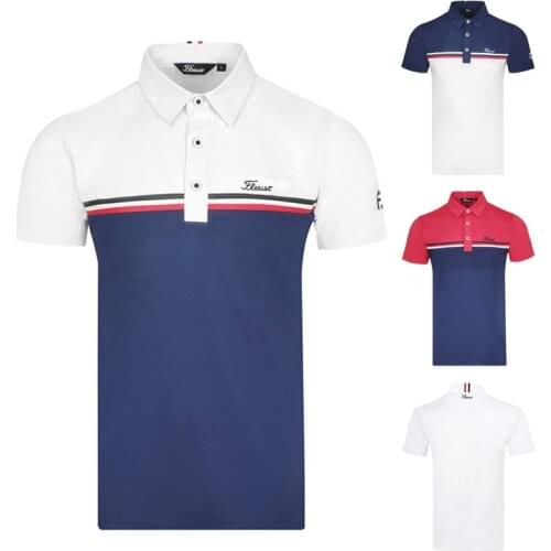 Summer new style golf clothing golf wear mens short-sleeved breathable wicking POLO shirt quick-drying clothing ball
