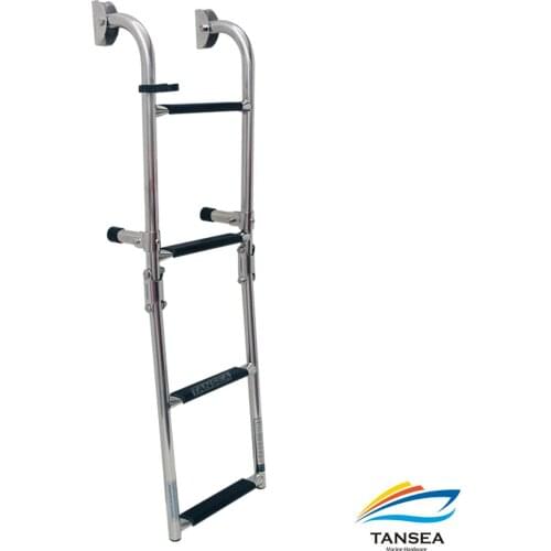 Stainless steel Marine folding ladder ladder hanging ladder ladder water stern deck telescopic ladder