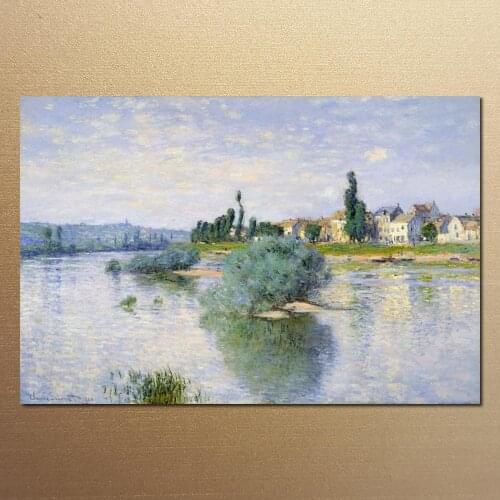 Landscapes art The Seine at Lavacourt by Claude Monet oil paintings canvas High quality hand-painted