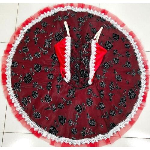 Professional ballet tutu ballet tutu ballerina Red ballet Don Quixote Ballet Costumes ballet dress Pancake Tutu