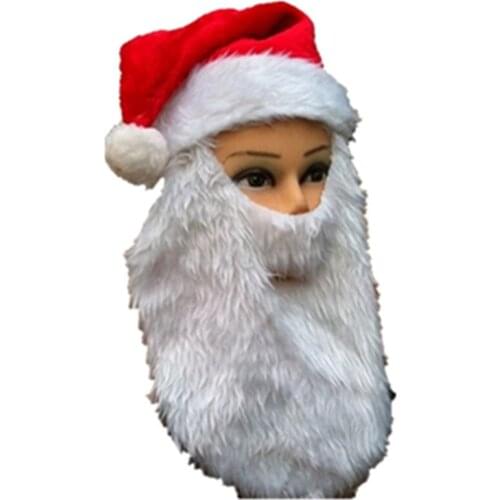 Christmas Hats Santa Claus With Moustache Christmas Caps For Adult And Kids XMAS Decor New Years Gifts Home Party Supplies Gift