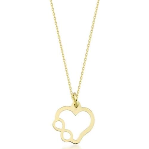 Symbol Gold You Are In My Heart Gold Magnificent Necklace Delicate Party Minimal Design Comfortable Angel Pendant Infinity