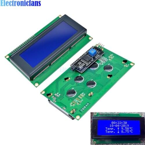 Blue Display IIC I2C TWI SPI Serial Interface 2004 20X4 Character HD44780 Controller Blue Screen Backlight For Arduino LCD