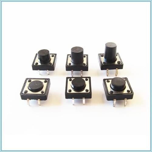 20PCS 12X12x4.3//5/6/7/8/9/10/12mm Tact Switch Tactile Push Button Switch Kit Sets DIP 4P Micro Switch High Quality