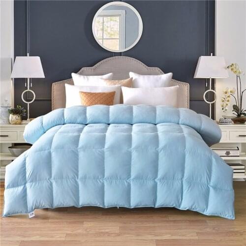 Thick Warm Autumn Winter Fashion Goose Feather Quilt Core Bedding Set