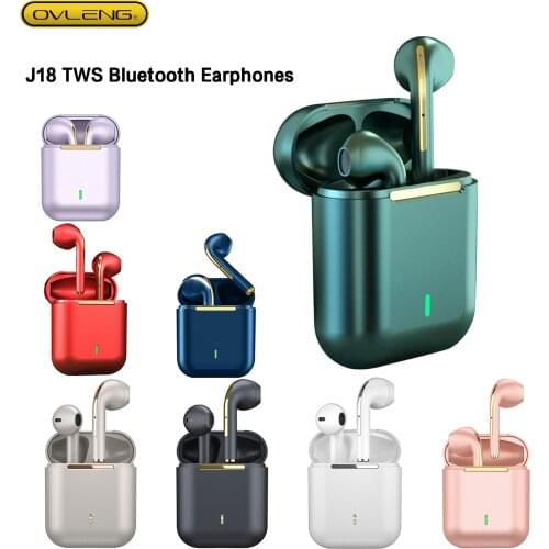 BIUTIFU 2021 NEW J18 TWS Wireless Bluetooth 5.0 Earphones Music Headset Handsfree EarbudsTouch Control Headphone For Smartphones