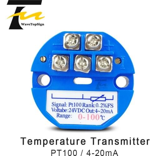 WaveTopSign Integrated Pt100 Temperature Transmitter Module 4-20mA 0-5V 0-10V Platinum Thermal Resistance sensor Precision