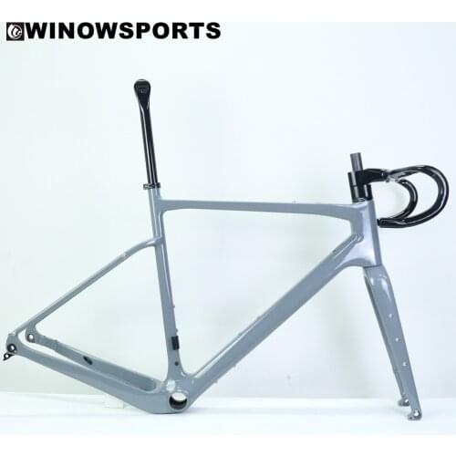 Winowsports carbon gravel frame GF20 custom painting Nardo Grey glossy gravel bike adventure frame GF20