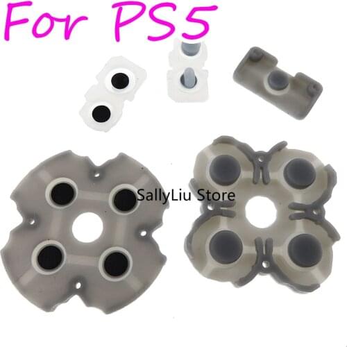 10sets Silicone Conductive Rubber Adhesive Button Pad Keypads Silicone Buttons Dpad D-pad controller rubber for ps5 controller
