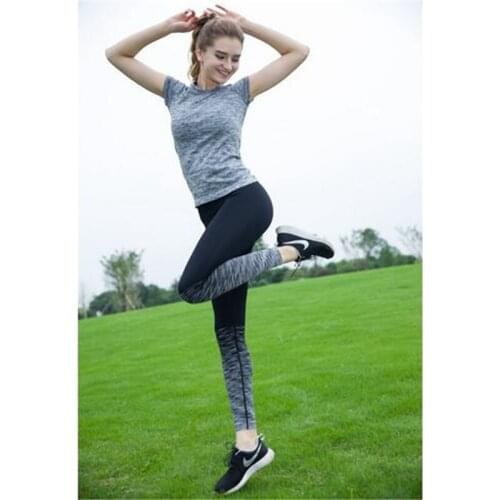 2019 Pencil Leggin Spring Gradient Colored Fashion Casual Femme Slim Dance hot Harem hot Elastic Waist Knitted Trousers