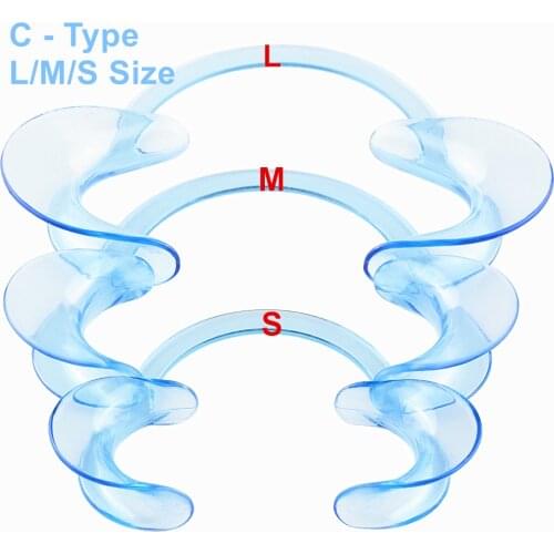 3Pcs Dental Mouth Opener Props C Shape Mouth Gag Orthodontic Tool Intraoral Cheek Lip Retractor Mouth Spreader Lip Blue