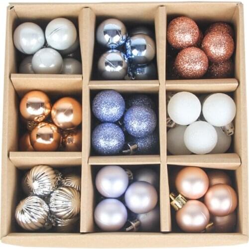 3cm/99Pcs Ball Glitter Hanging Ball Home Party Pendant Decor Christmas Ball Gift Box Set Hanging Tree Party Baubles