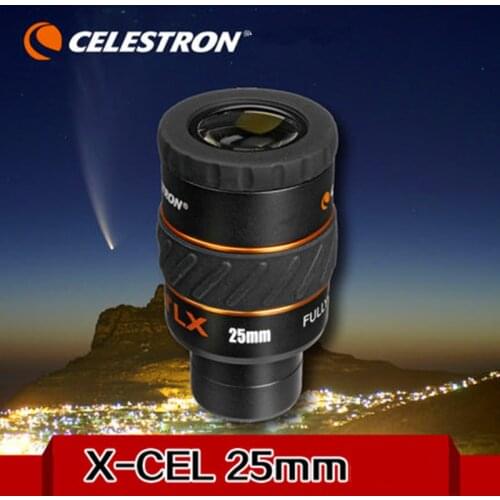 CELESTRON X-CEL LX 25mm Astronomical eyepiece 1.25-Inch 60 degrees, high-definition large field of view, rotating-up goggles