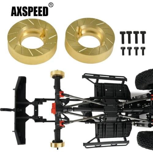 AXSPEED Metal Internal Wheel Weights Turning Brass Counterweight for Axial SCX10 II 90046 1/10 RC Crawler Car Front Axle Parts