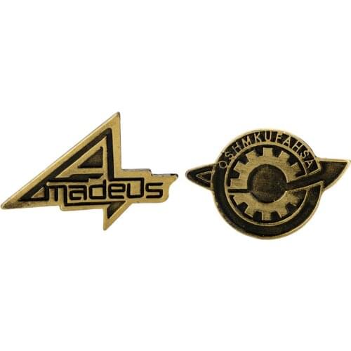 Steins Gate Makise Kurisu Labmem Japan Lapel Pin Brooch Amadeus OSHMKUFAHSA Vintage Letter Badge Metal Pins For Clothes Hat