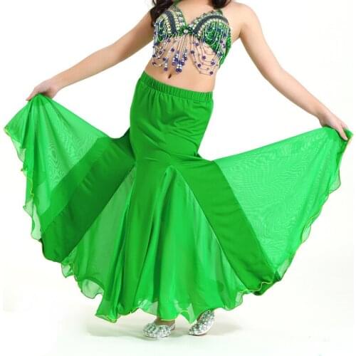 8-15 Years Children Dance Kids Belly Dancing Clothes Long Skirts Fishtail Skirt Professional Belly Dance Skirt for Girls