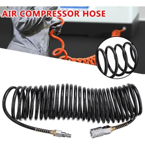 Air Compressor Fittings Hose 1/4" NPT Pneumatic Adapter Extension Flexible Quick Coupler Pipe Connect Inflating Coil Air Hose