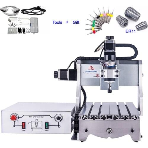 Small CNC Milling Machine 3020 T-D300 Wood Router Cutter Engraver Made in China 300W Spindle