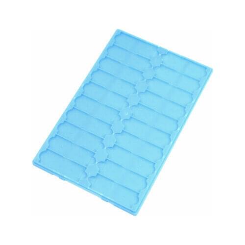 Blue Plastic Microscope Glass Storing Organizer Slide Box for 20 Slides