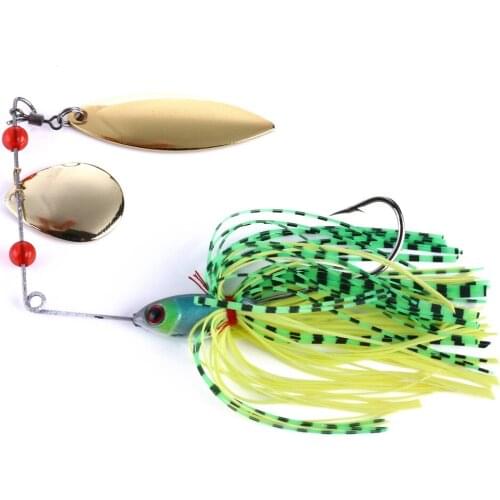 HENGJIA 1PC 19.5G Buzzbait Spoon Blade Beard Hard Lead Head Fishing Lures Wobbler Jig Pesca Fishing Tackle