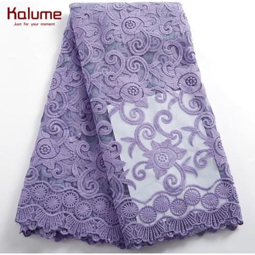 Kalume African TissueLace Fabric 2021 High Quality New Designed French Nigerian Net Lace Fabric For Wedding Party Dress H2433