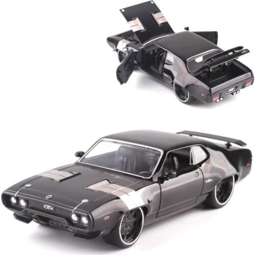 Classic 1:24 1972 Plymouth GTX alloy model car,high-end collection and gift muscle sports car model ornaments,free shipping