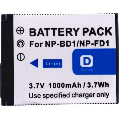 NP-BD1 Type D Li-Ion Camera Battery Pack for Sony CyberShot DSC-G3 T300
