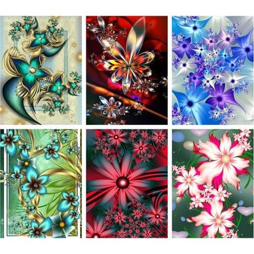 5D Diamond Painting Full Drill Square Flowers Embroidery Cross Stitch Kit Rhinestone Pictures Mosaic Home Decoration