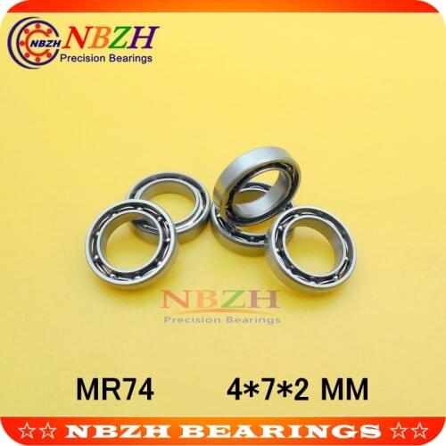 NBZH Free shipping miniature bearing MR74 MR74Z OPEN/Single sealed 4*7*2 MM for Rc hobby and Industry SMR74 MR74K