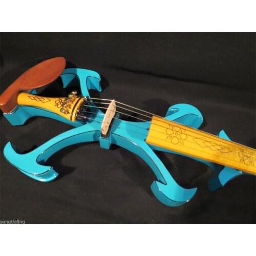 Handmade New Model Blue Color Top Model 5 Strings 4/4 Electric Violin Violino Case Bow String Instrument