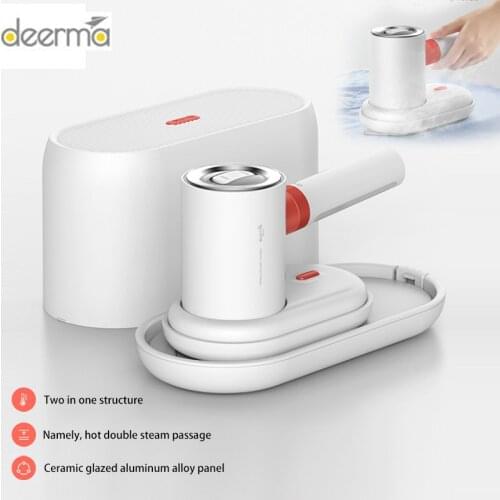 Original Deerma DEM-HS200 Garment Steamers 2 In 1 Multifunctional Portable Steam Ironing Machine 1000W 220V 110ml Water Tan