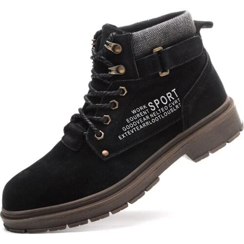 Steel Toe Work Safety Shoes for Men Safety Boots Anti-smashing Indestructible Shoes Tactical Boots Waterproof Non-slip Sneakers