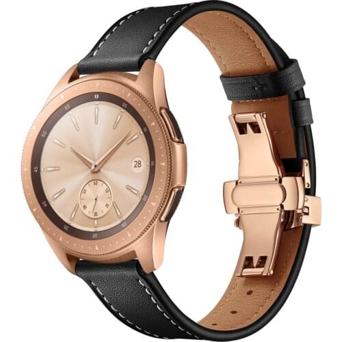 Genuine Leather Watch Band for Samsung Gear S3 Frontier Strap Galaxy watch 46mm 22mm 20mm Watch Band huawei watch gt Bracelet