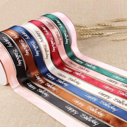 3/4'' (20mm) 45 meters/lot Handmade Printed Letter Satin Ribbon For Wedding party Decoration DIY Supplies packaging accessories