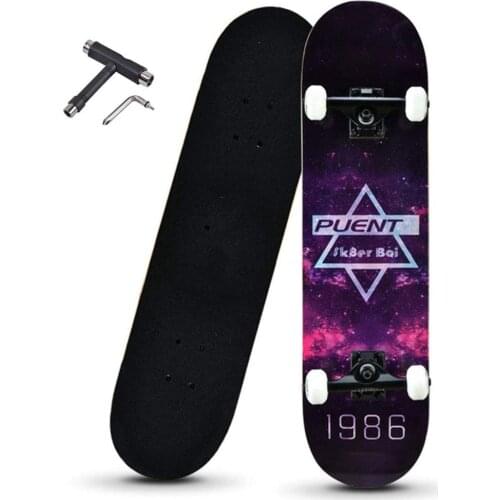 Skateboard 31 inch Longboard Double Kick Skate Board Cruiser 9 Layer Maple Deck Extreme Sports Youth Boy Girl Skateboards