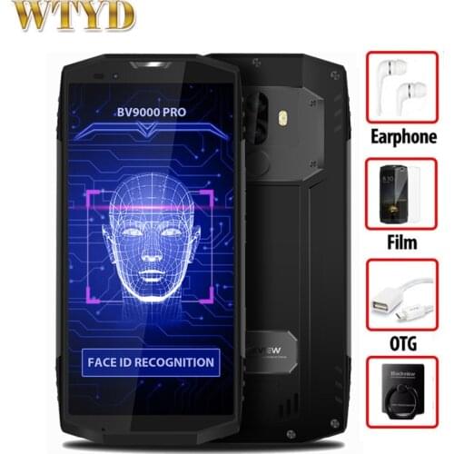 Blackview BV9000 Pro 6GB+128GB IP68 Waterproof Fingerprint Identification Mobile Phone Android 7.1 DualSIM NFC 5.7inch Cell Phoe