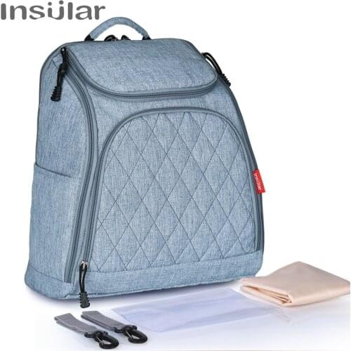 INSULAR Mommy Maternity Nappy Bag Brand Large Capacity Baby Changing Bag Travel Backpack Designer Nursing Bag for Baby Care
