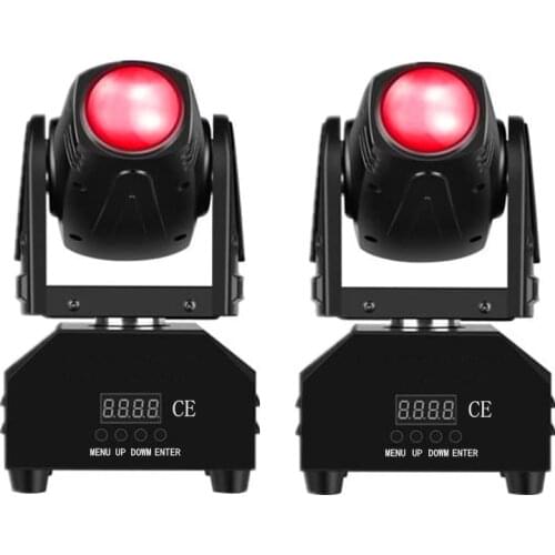 2pcs/lot Spotlight RGBW 4in1 LED Beam Moving Head Light For Dance Floor Disco DJ Party Wedding Mini Strong Beam LED Spot Light
