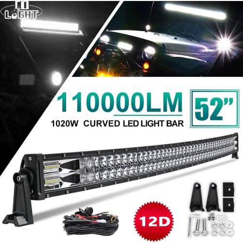CO LIGHT New 12D LED Light Bar 22" 32" 42" 52" 2-Rows Combo LED Bar Work Light for Trucks Car Tractors Offroad SUV 4WD 4x4 Boat