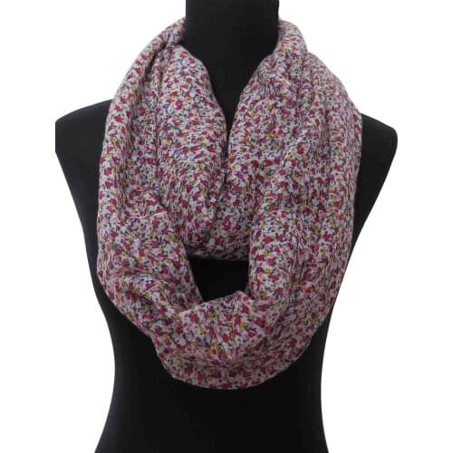 10pcs/lot Flowers All Over Print Womens Infinity Scarf, Free Shipping