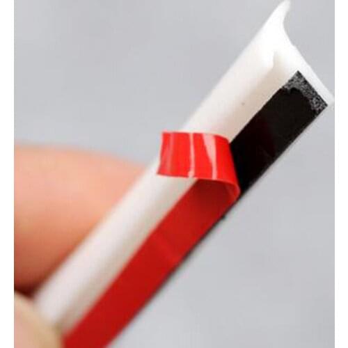 1X Car 5M Sealing Strip Accessories Rubber White Inclined Weatherproof Universal