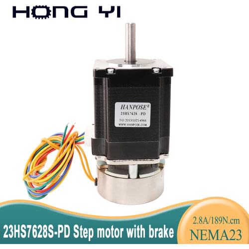 5pcs new special sale power-off brake motor 23HS7628-PD large torque rejection 189n.cm step motor holding brake