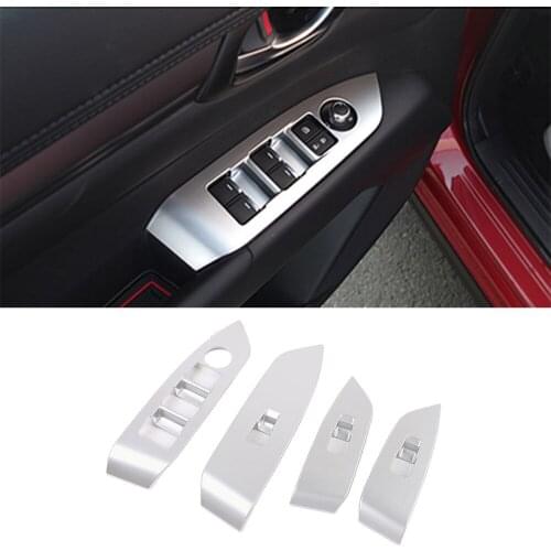 ABS Chrome For MAZDA CX-5 CX5 2nd Door Window Glass lift switch Button Decoration trim covers car interior accessories 2017 2018