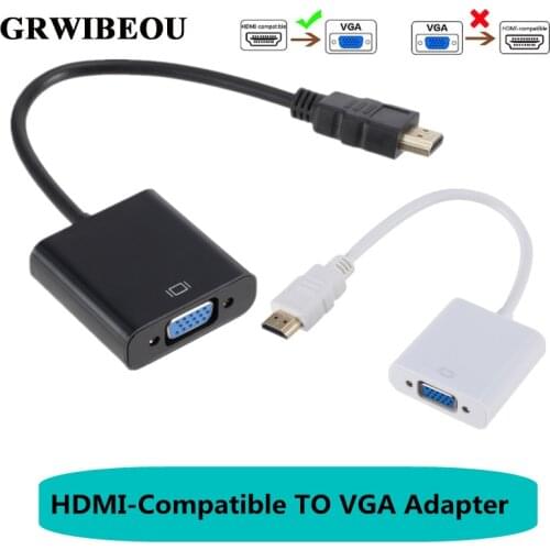 1080P HDMI-compatible to VGA Adapter Digital to Analog Converter Cable For Xbox PS4 PC Laptop TV Box to Projector Displayer HDTV
