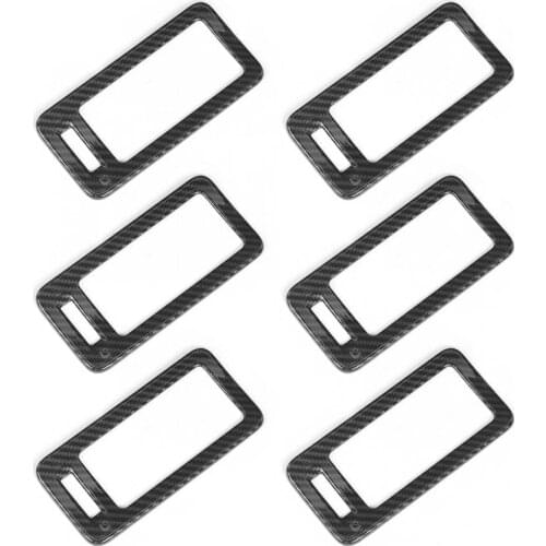 6pcs Rear Air Vent Trim Cover Fit for HYUNDAI GRAND STAREX (H1)2019 ABS Air Outlet Decorative Cover Carbon Fiber Texture