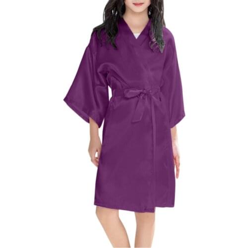 TELOTUNY Children Baby Girls Pure Color Summer Kimono Robes Bathrobe Sleepwear Clothes Coat Bath Towels Kids Soft Pajamas