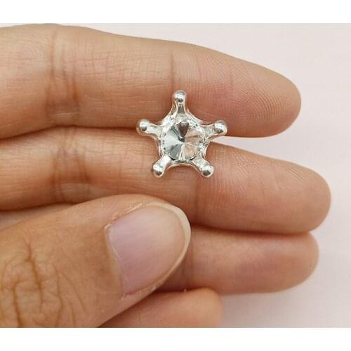 10 PCS 14mm New Metal Alloy Crown Base Settings Silver Plated Crown Bead Caps DIY Handmade Accessories For Jewelry Making