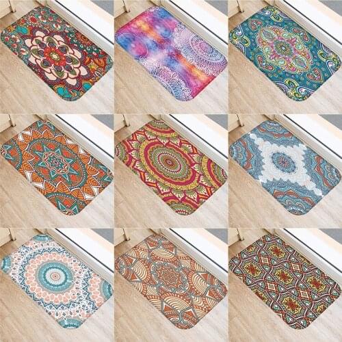 Mandala Door Mat Tapete Doormats Carpet Non-Slip Kitchen Bathroom Carpet Room Pad Home Floor Mats