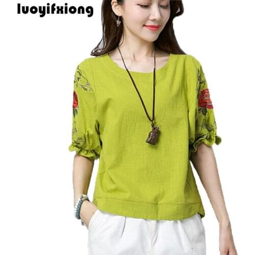 Блузки с вышивкой Luoyifxiong China At AliExpress