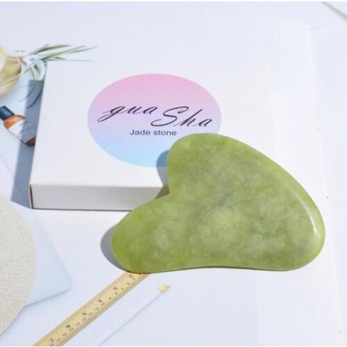 Natural Stone Massage Board Jade Guasha Scraper SPA Heart Shaped Scraping Plate Scraping Plate Beauty Tool